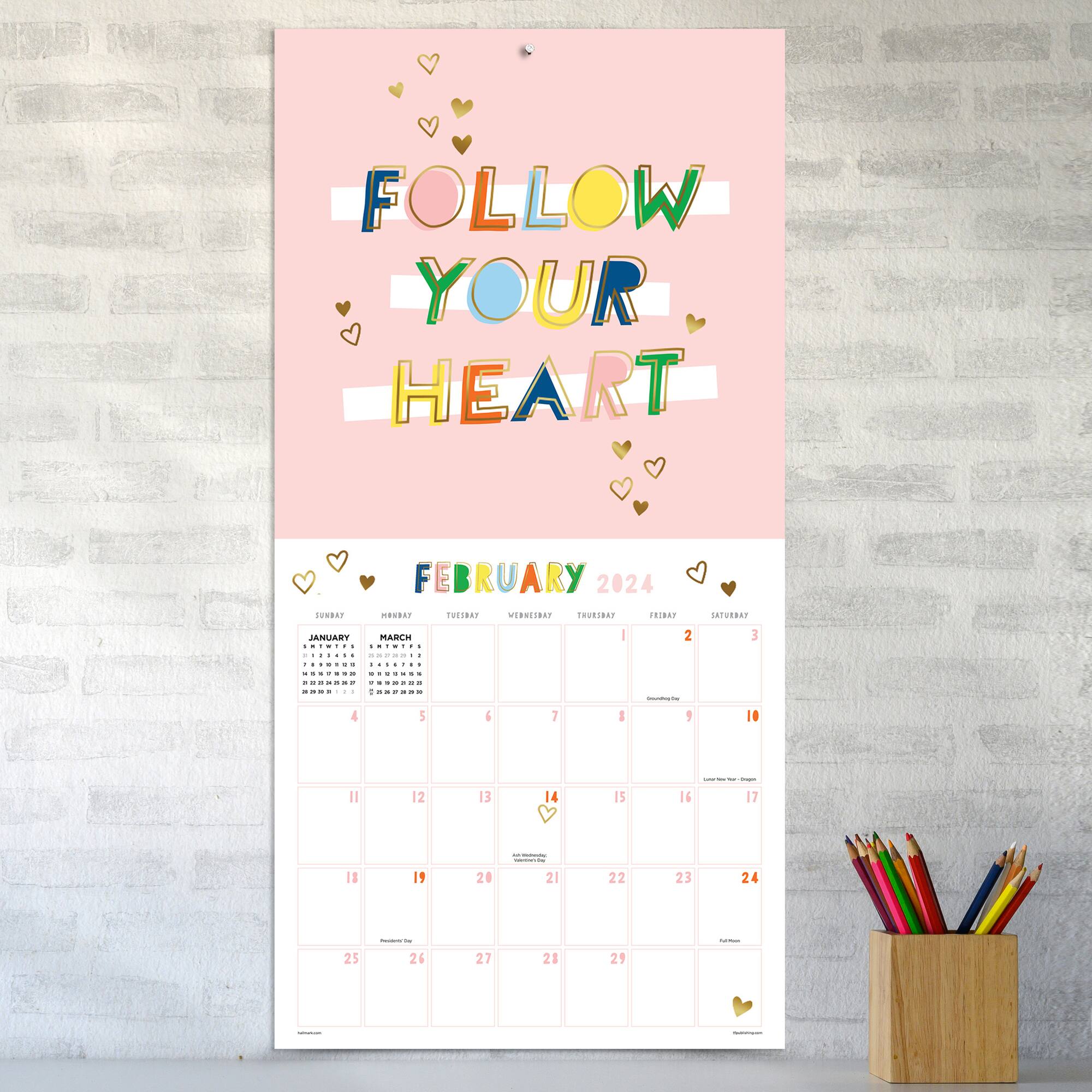 TF Publishing 2024 Merry Mantras Wall Calendar